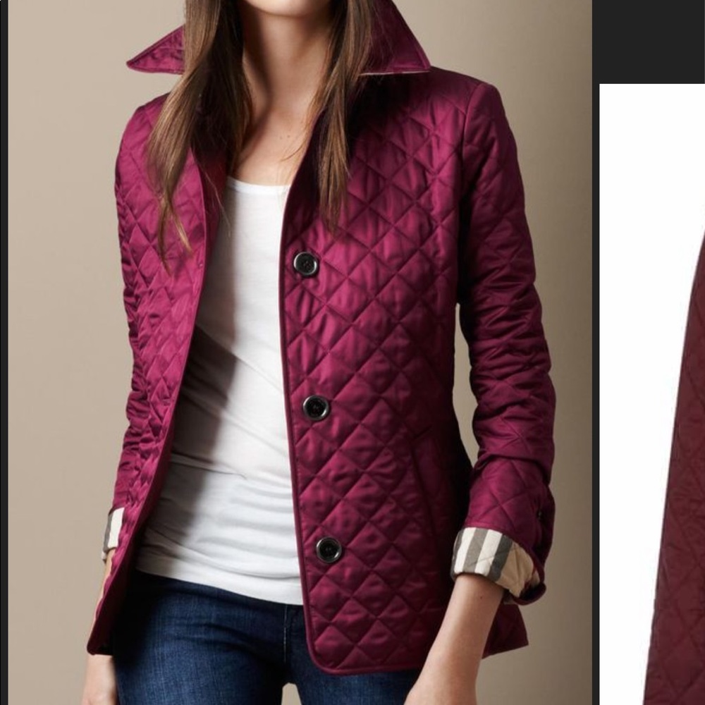 Burberry Brit quilted jacket in plum